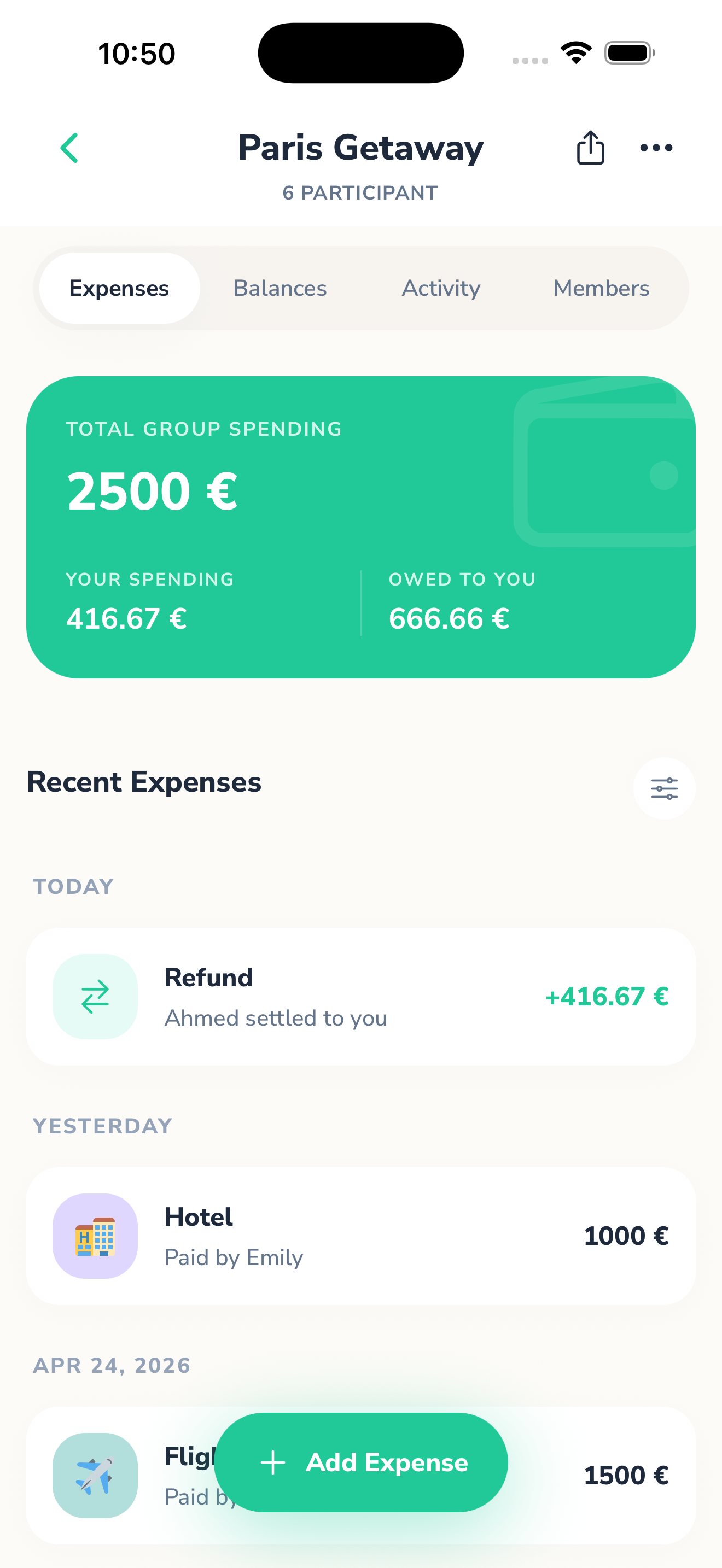 Real-time Expenses